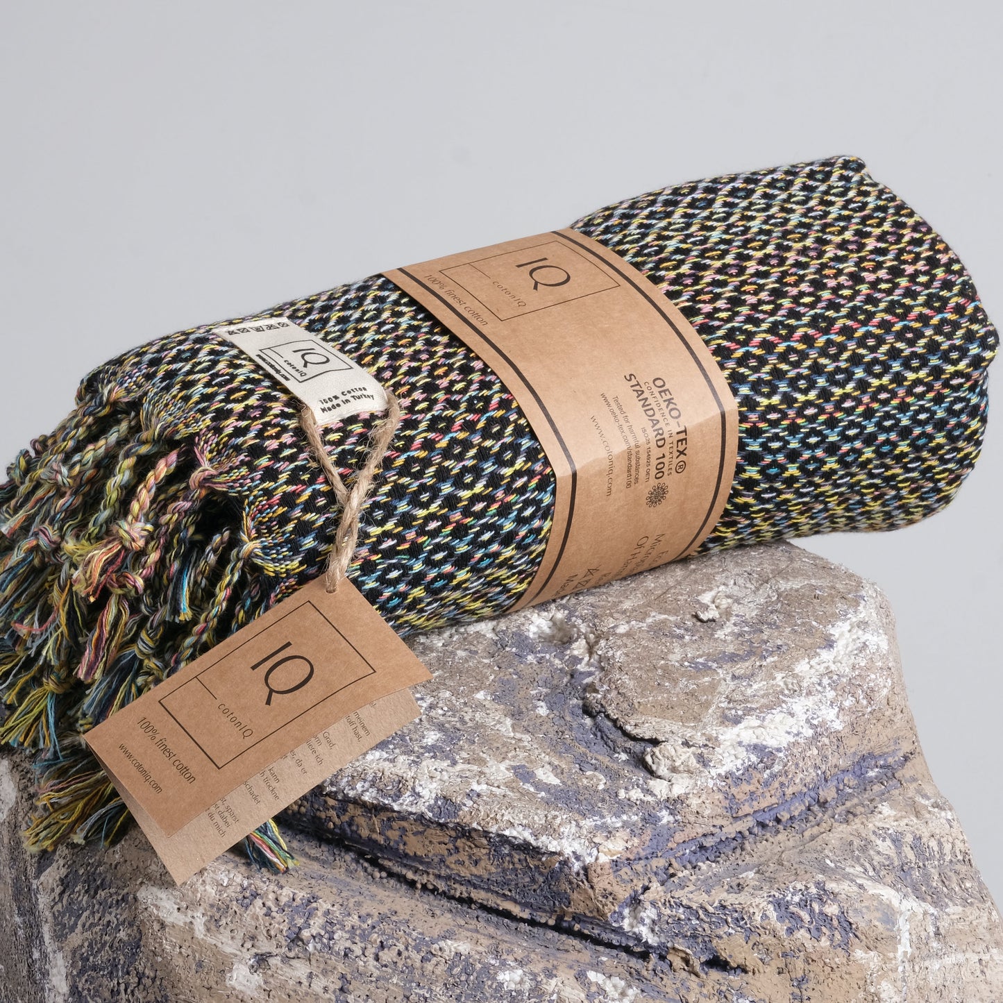 Hamamtuch Saunatuch Strandtuch - Mexico Schwarz 180x100 cm