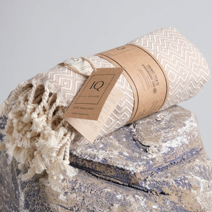 Hamamtuch Saunatuch Strandtuch - Peru Beige 180x100 cm