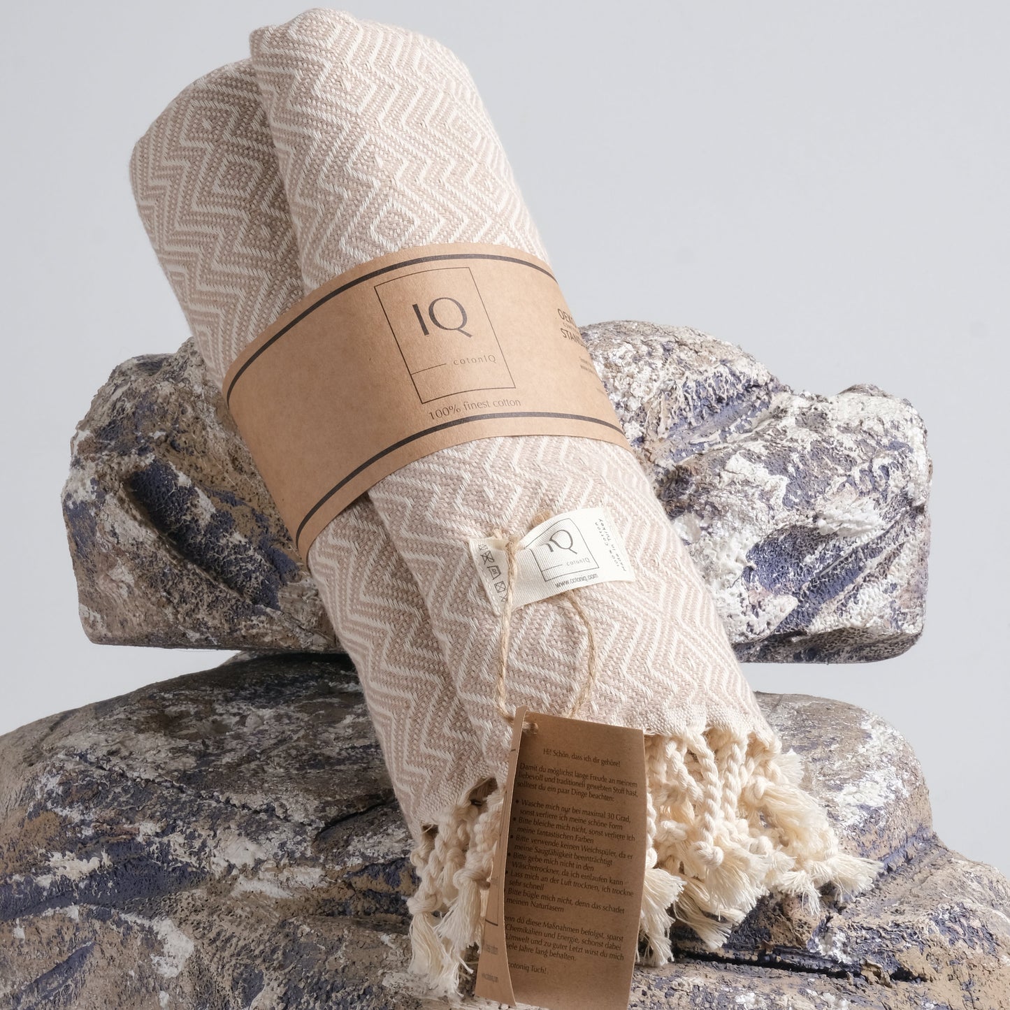 Hamamtuch Saunatuch Strandtuch - Peru Beige 180x100 cm