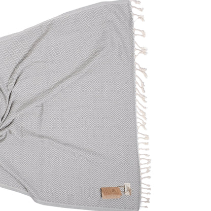 Hamamtuch Saunatuch Strandtuch - Peru Grau 180x100 cm