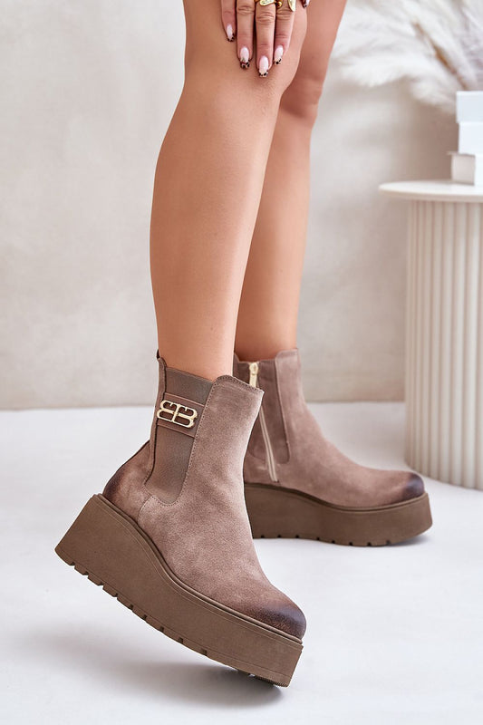 Plateau-Stiefeletten Step in style