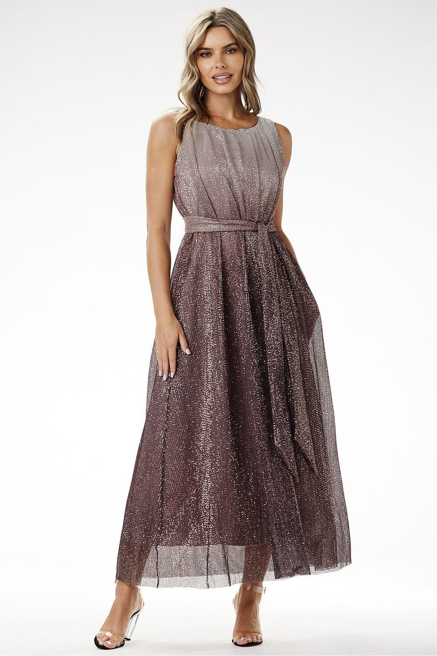 Pailletten Abendkleid mit Farbverlauf
