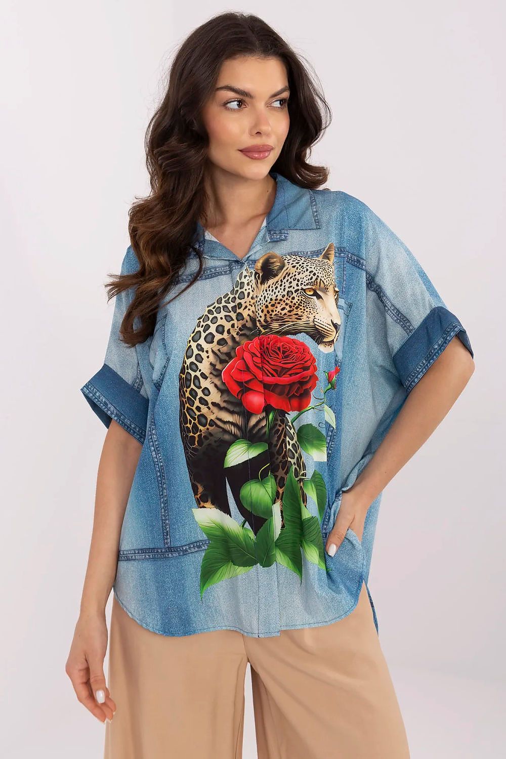  Langarm Hemd model 210971 Italy Moda 