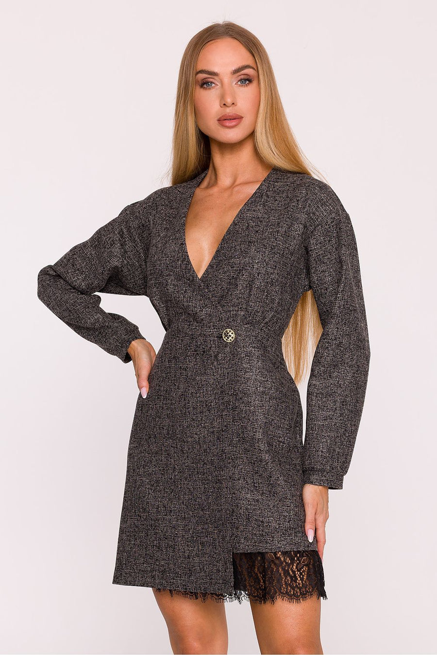 Elegantes Alltagskleid mit Spitzenbesatz