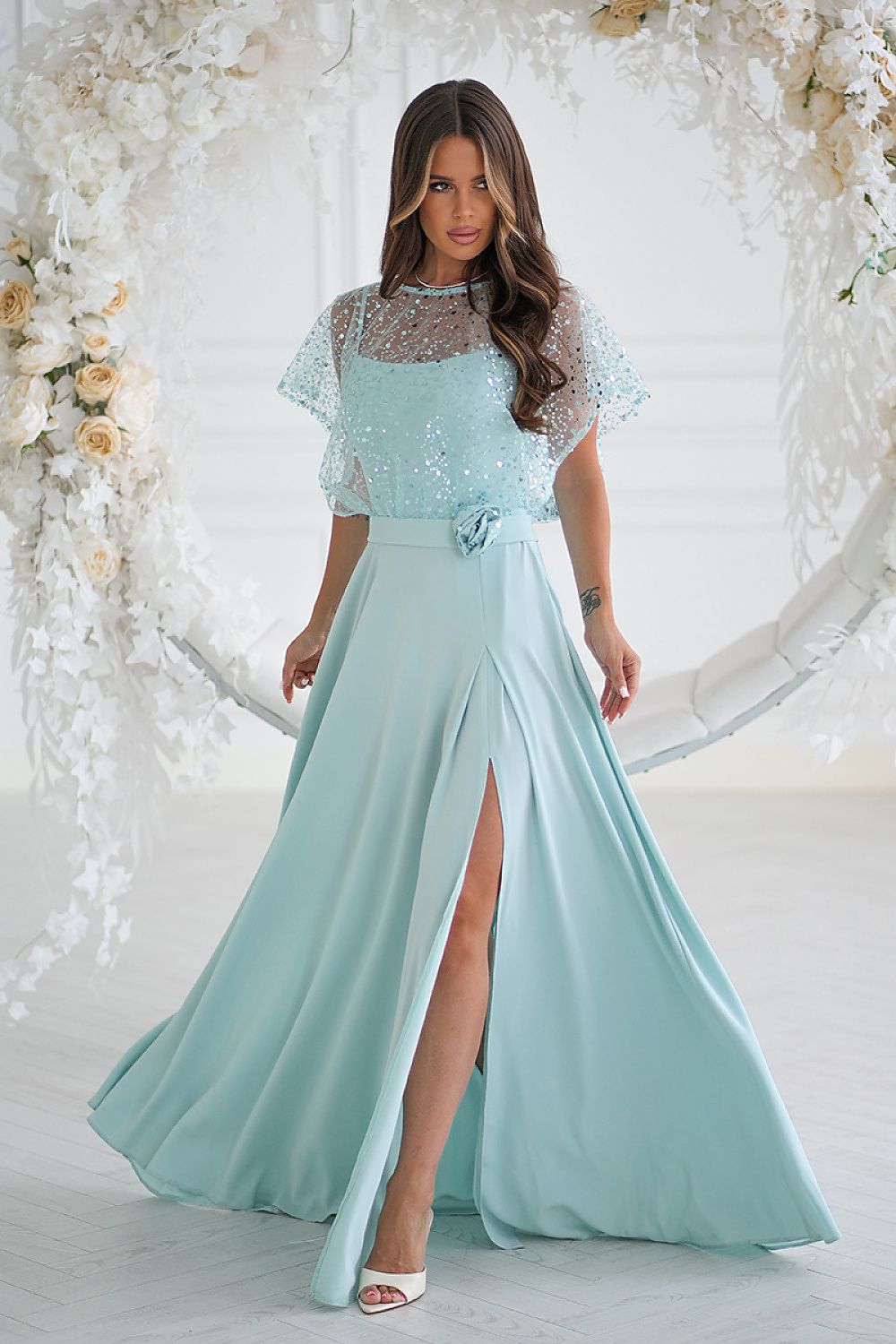  Langes Kleid model 219695 Bicotone 