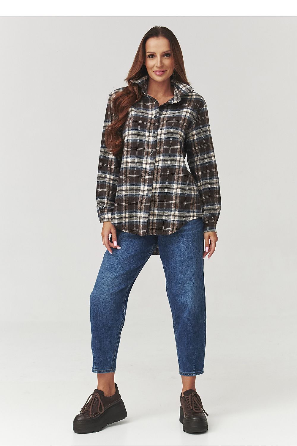  Langarm Hemd model 219731 Makadamia 