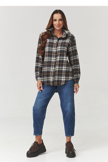  Langarm Hemd model 219731 Makadamia 