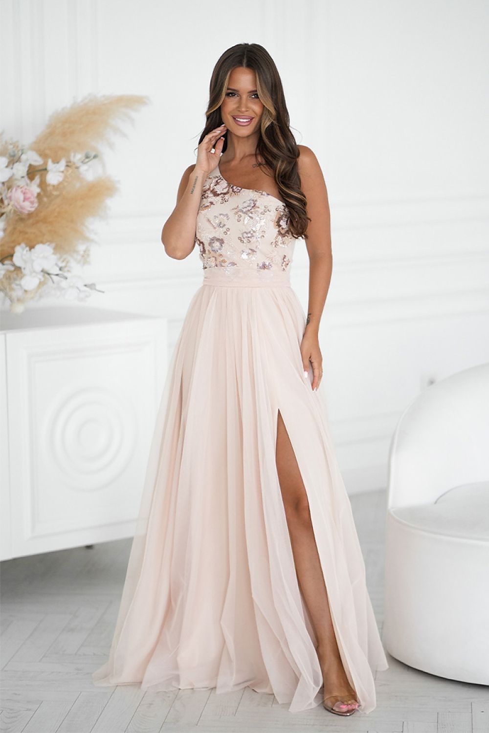 Langes Kleid Bicotone