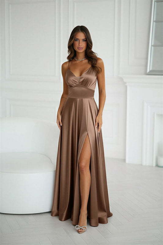  Langes Kleid model 220834 Bicotone 