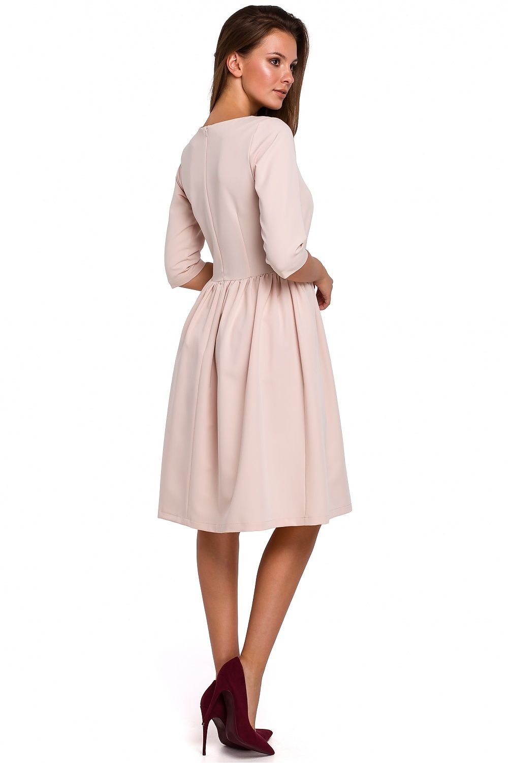 Klassisches Business Midikleid mit Dreiviertelärmeln