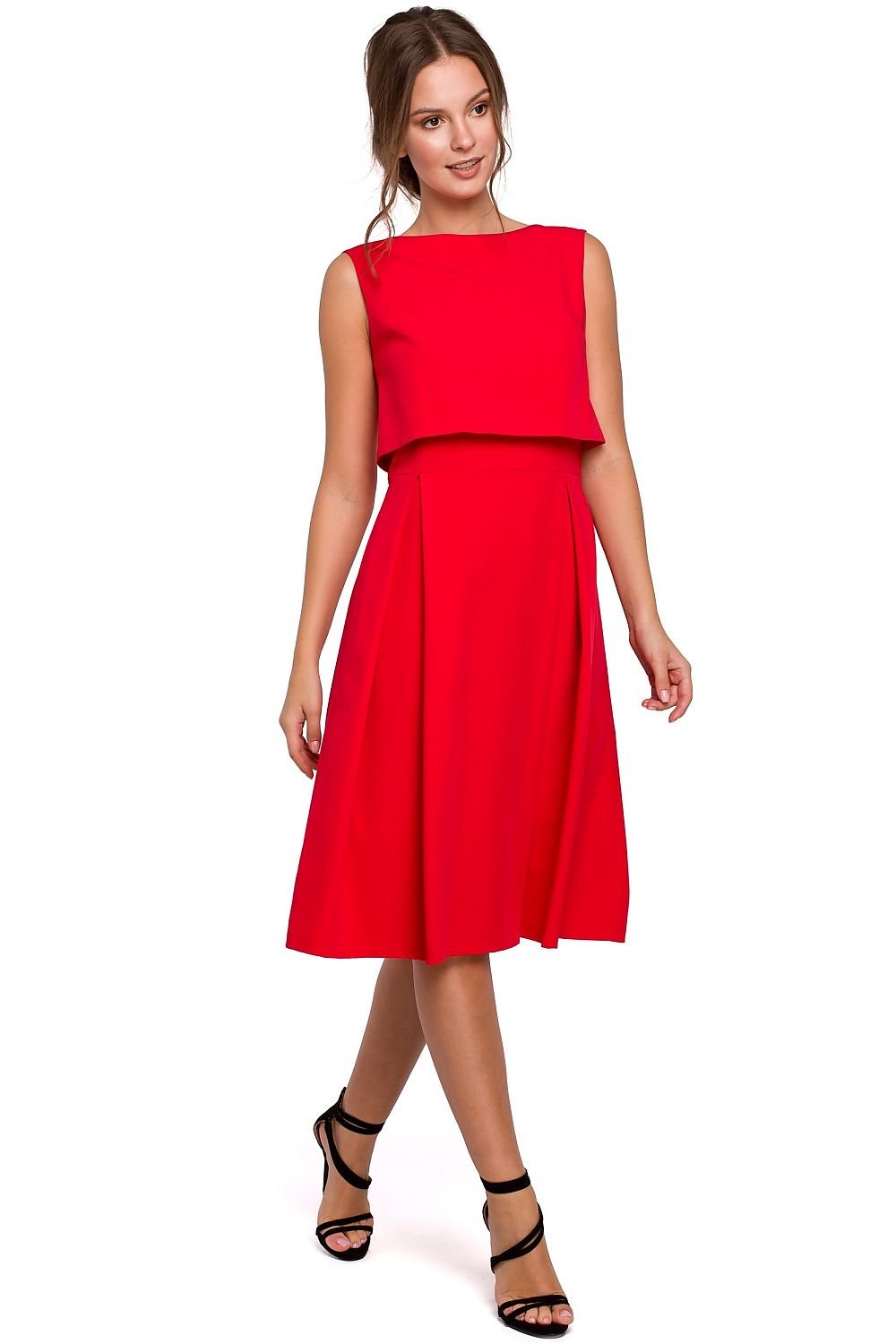 Feminines Cocktailkleid mit Überwurf-Oberteil