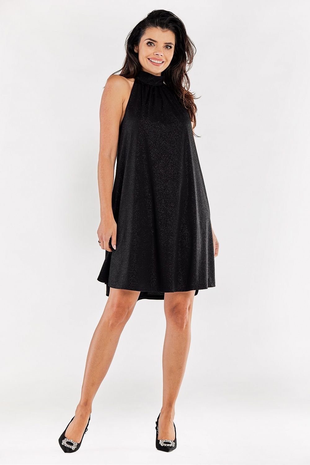 Feminines Alltagskleid mit Knotendetail