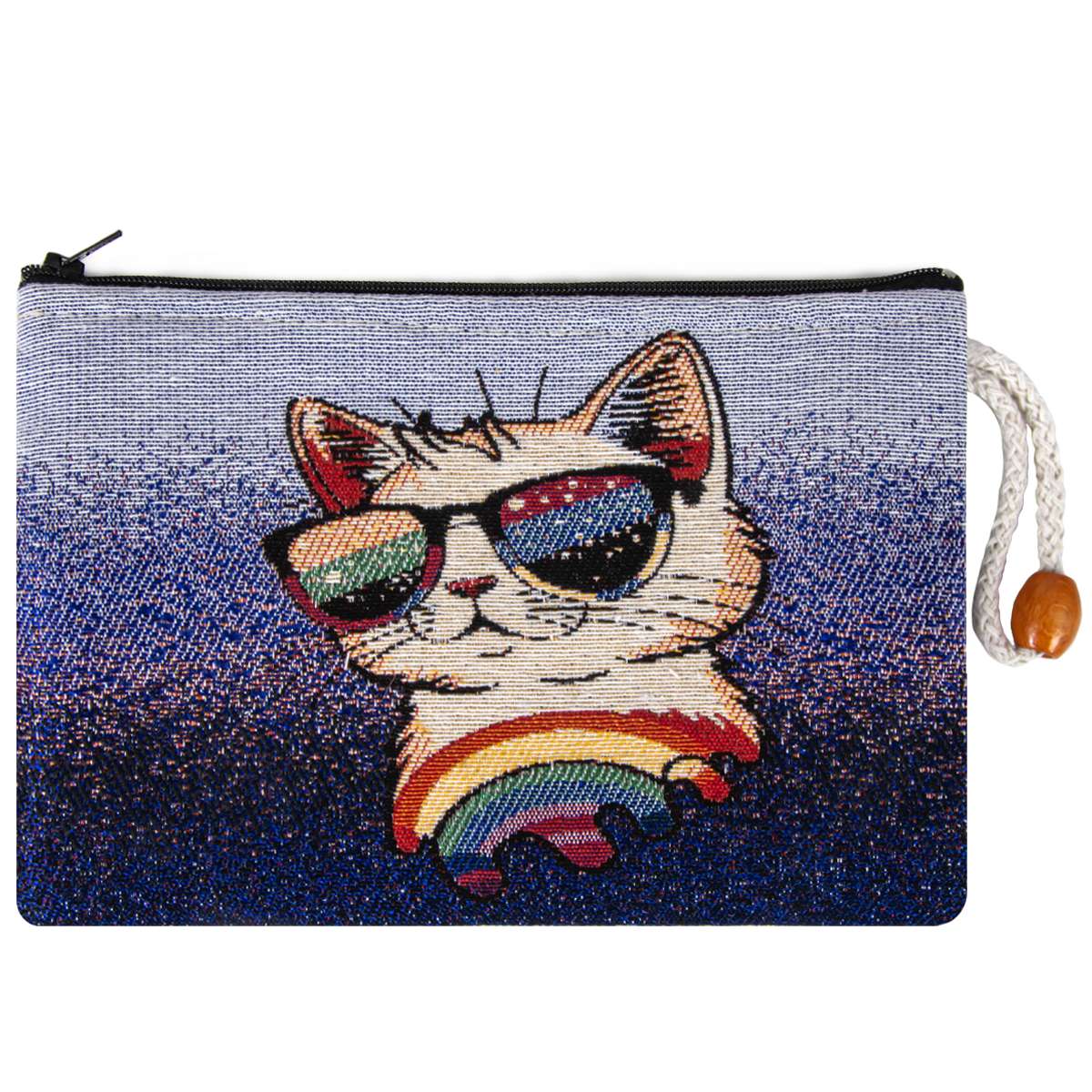Geldtasche mit Katzenmotiv 4 - 21 x 15cm