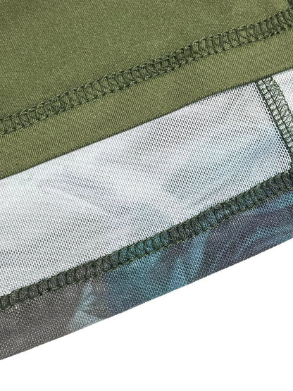 Nahaufnahme des transparenten Mesh-Materials am Damen Minikleid