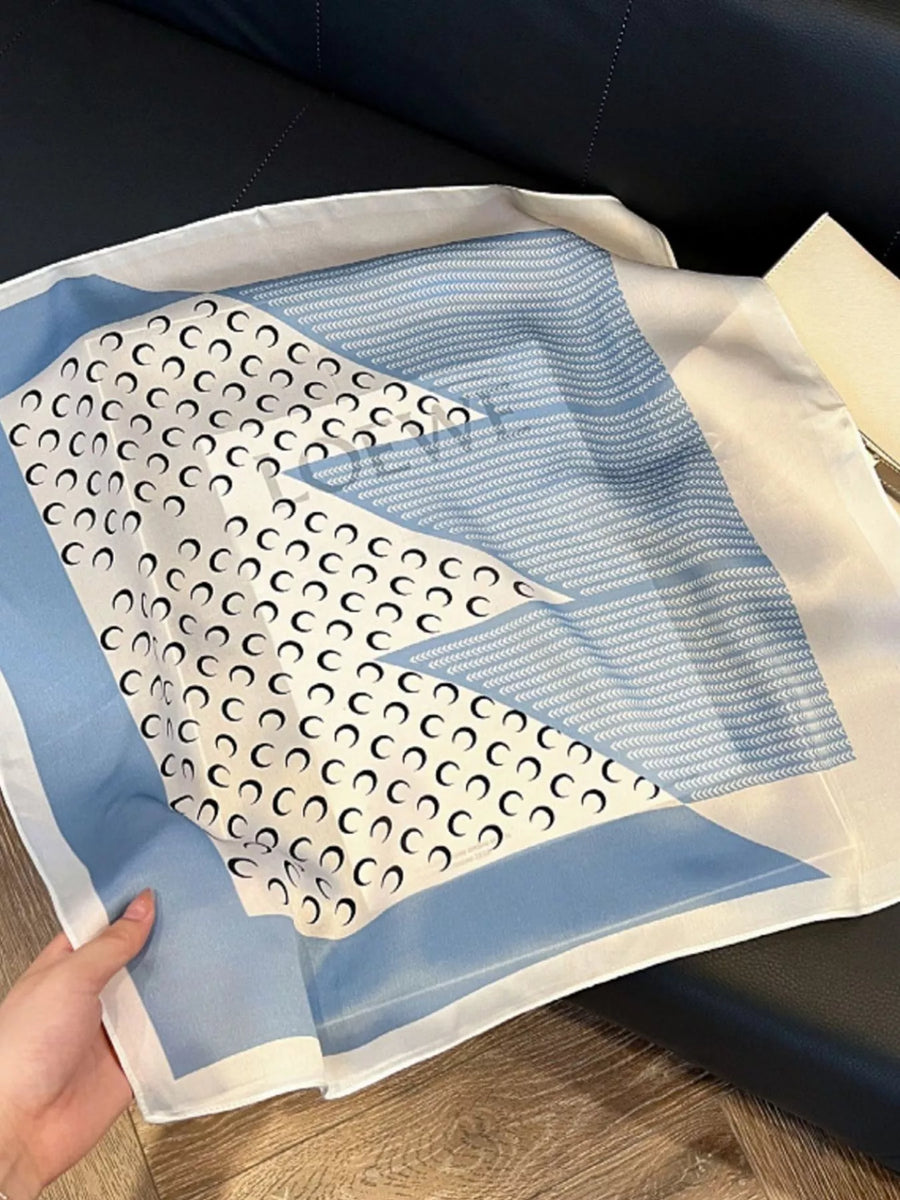 Damen Seidentuch Quadratisch Print Muster Halstuch