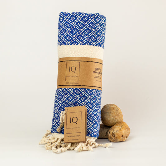 Hamamtuch Saunatuch Strandtuch - Bolivia Blau 180x100 cm