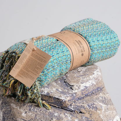 Hamamtuch | Saunatuch | Strandtuch | Mexico | Türkis | 180x100 cm