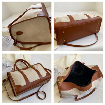 Voyagera™ – Canvas Travel Tote Bag (Large Capacity)