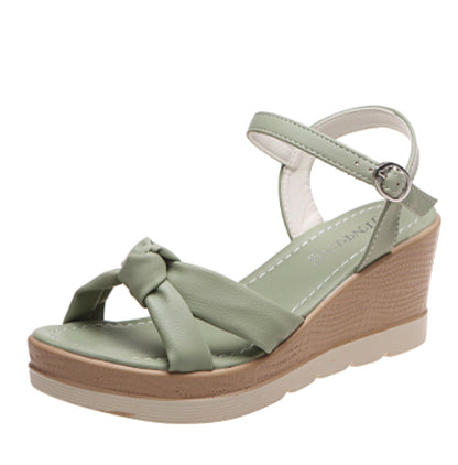 25 Edition – White Bow Wedge Heels