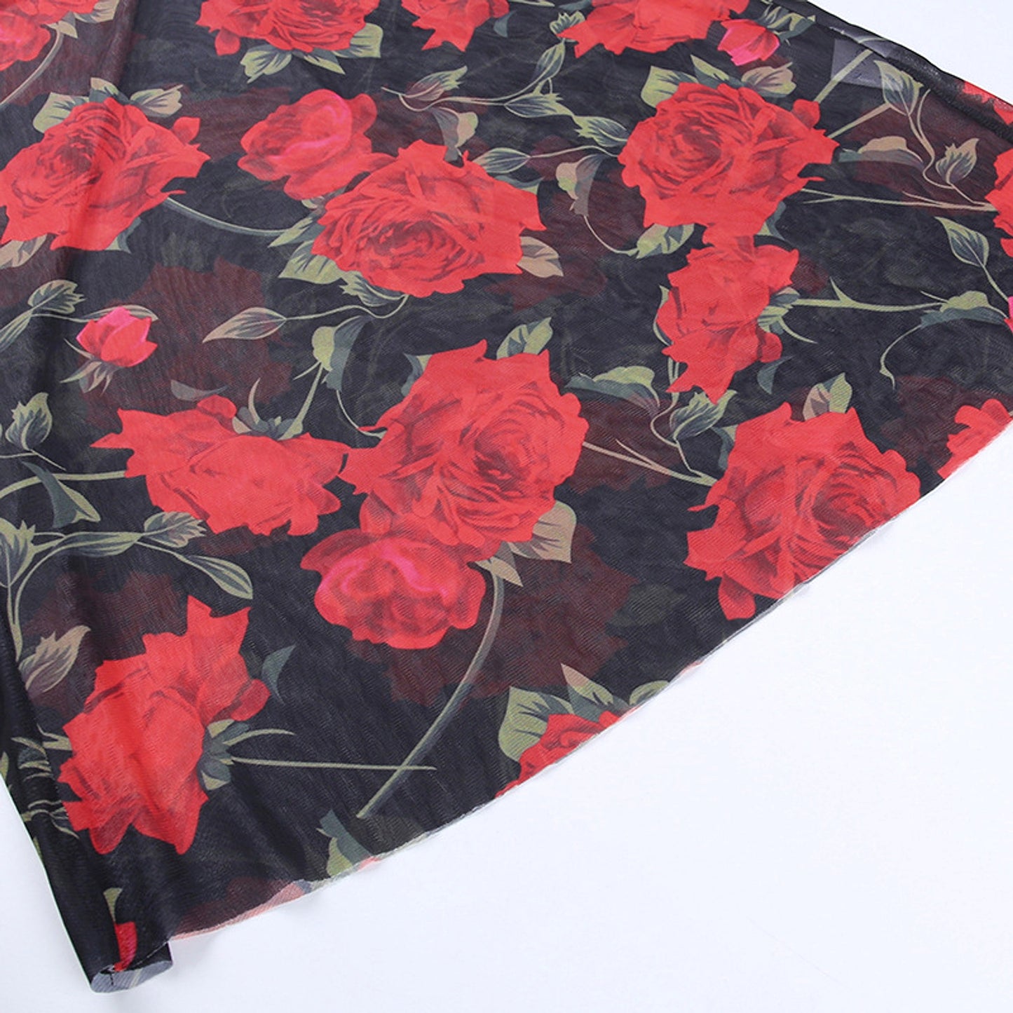 Damen Midikleid mit Blumenmuster und Spaghettiträgern