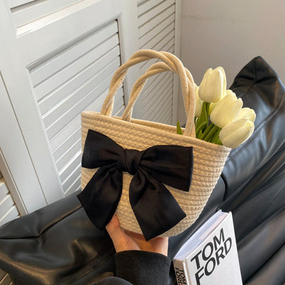 SolunaWeave™ – Petite Bow Beach Tote