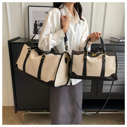 Voyagera™ – Canvas Travel Tote Bag (Large Capacity)