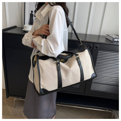 Voyagera™ – Canvas Travel Tote Bag (Large Capacity)