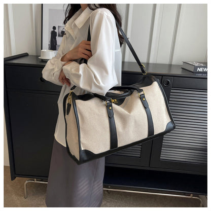 Voyagera™ – Canvas Travel Tote Bag (Large Capacity)
