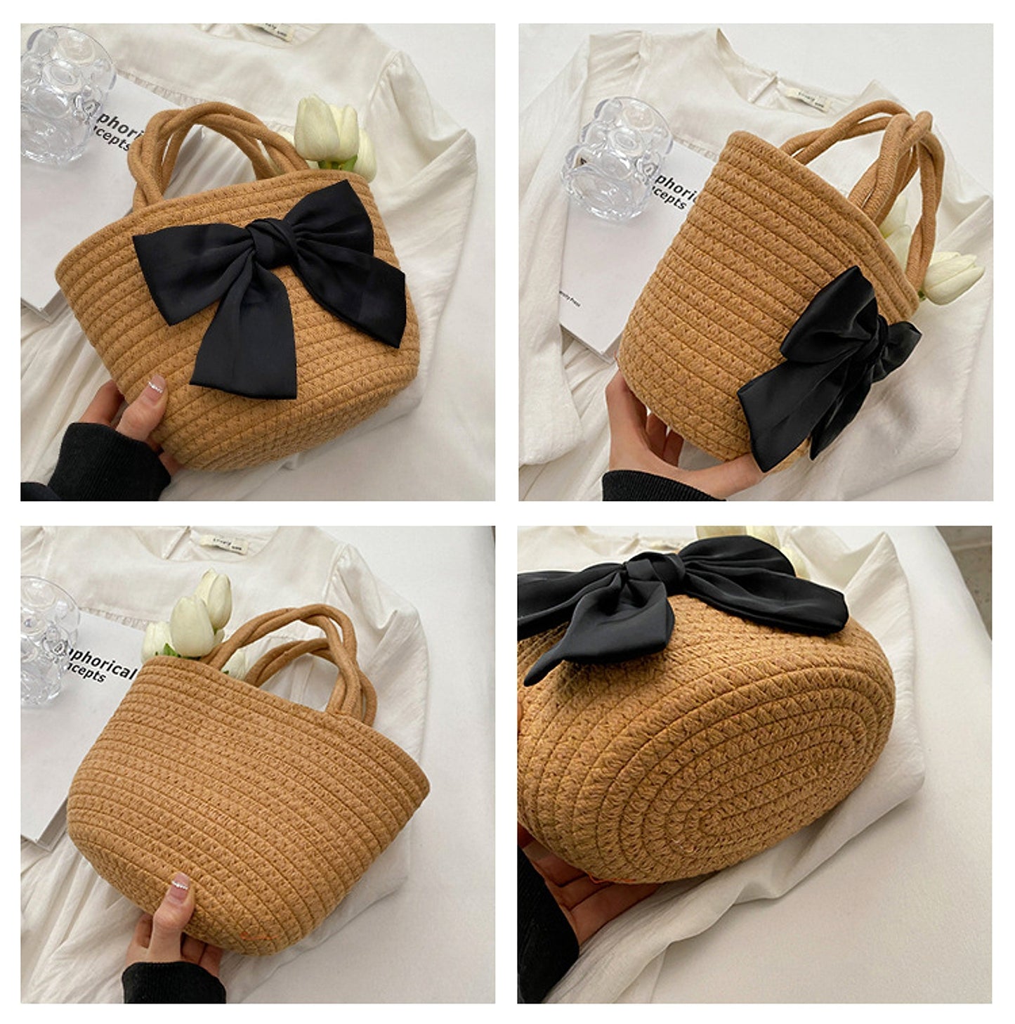 SolunaWeave™ – Petite Bow Beach Tote