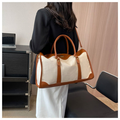 Voyagera™ – Canvas Travel Tote Bag (Large Capacity)