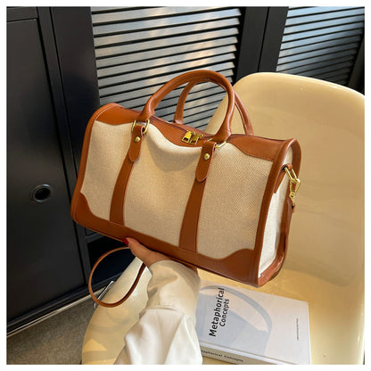 Voyagera™ – Canvas Travel Tote Bag (Large Capacity)